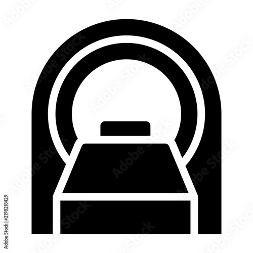 CT Scan Vector Glyph Icon Design