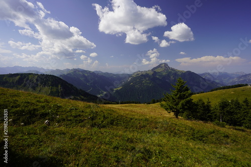 Tres jolie paysage et panoramique de Montagne chetal- France en été, 
