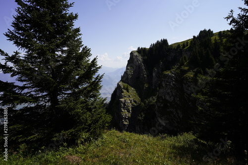 Tres jolie paysage et panoramique de Montagne chetal- France en été, 