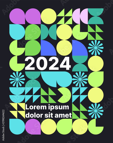 Carousel Abstract Geometric Design Template