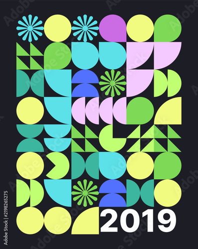 Carousel Abstract Geometric Design Template