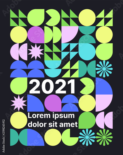Carousel Abstract Geometric Design Template