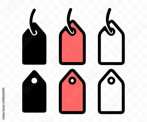 Geometric price tag vector icon. Stylized label symbol for discount price, percent commercial offer, promo sale, and retail shopping interface.