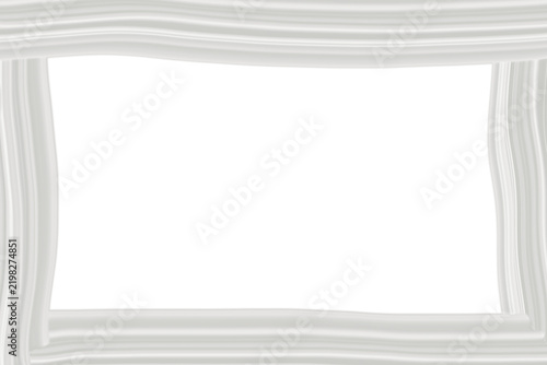 Greige hand-drawn rectangular frame with decorative border