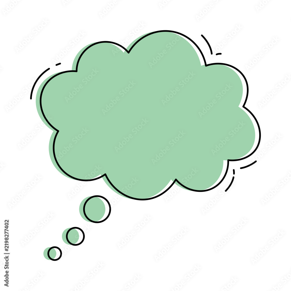Fototapeta premium Speech Bubble Shape Line Art