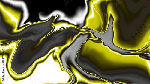 Abstract Black and Gold Liquid Marble Texture Background