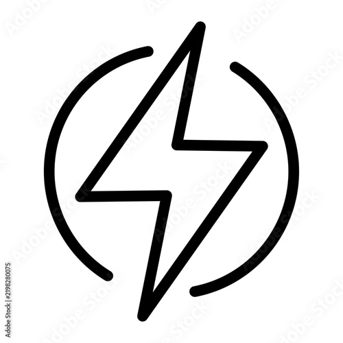 Electric Power Lightning Bolt Energy Icon
