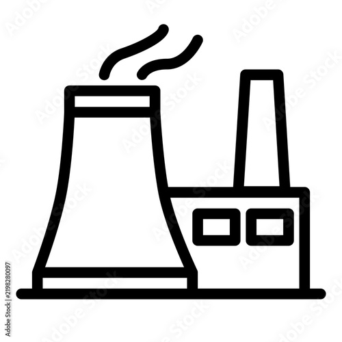 Industrial Factory and Power Plant Icon