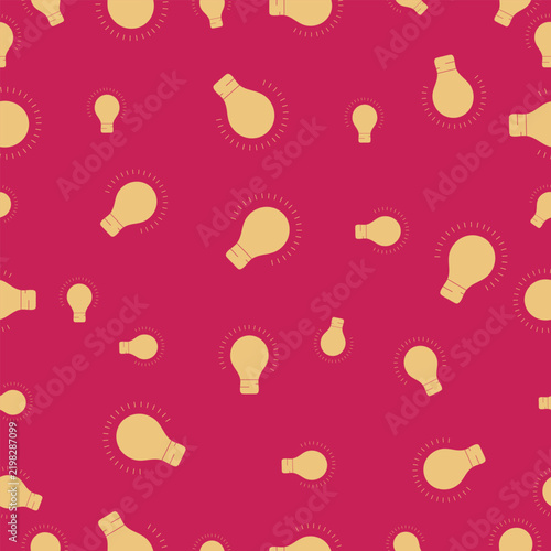 Flat Pink Lightbulb Pattern Background