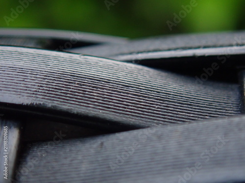 close up of a wooden bench