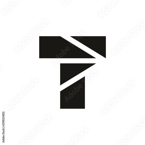 Letter T Logo Design, Modern Monogram Initials, Simple Alphabet Lettermark Icon, Professional Minimal Logo Symbol