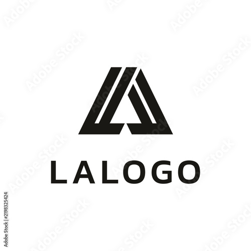 LA Logo Design, LA Monogram Initials, Modern Lettermark Icon, Simple Alphabet Logo Symbol, Professional Minimal Logo