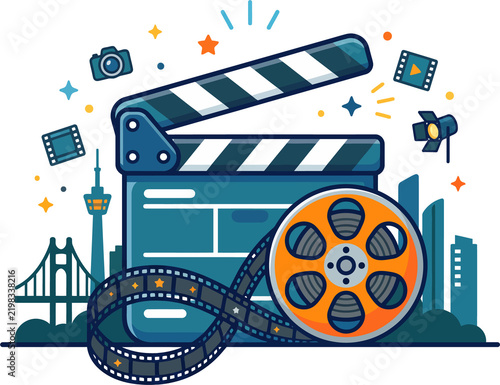 Cuadro en lienzo Busan International Film Festival Cinema Celebration