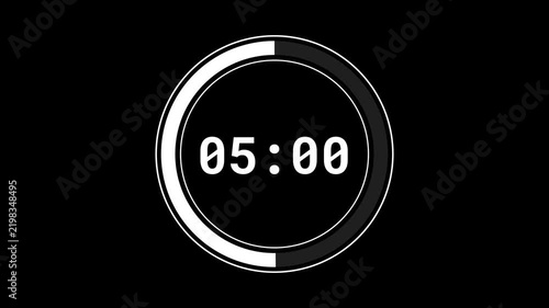 Animated milliseconds 10 to 0 seconds countdown timer isolated on black background