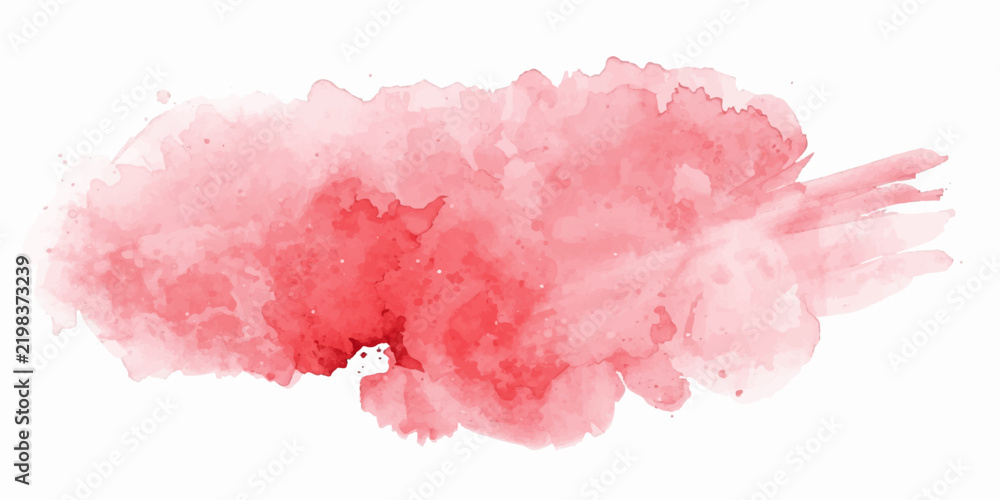 Fototapeta premium Pink Watercolor Brush Strokes Abstract Background with Soft Artistic Texture, Vibrant Color, Creative Paint Design and Romantic Beauty Aesthetic on Paper