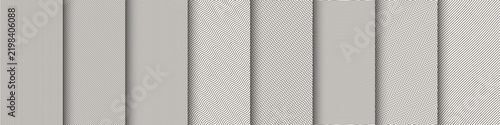 Collection of seamless striped monochrome patterns. Simple line repeatable textures. Endless unusual backgrounds, prints