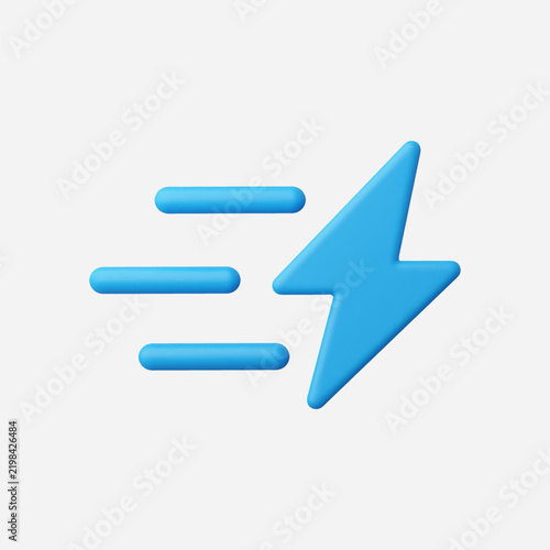 3d Fast Energy vector illustration