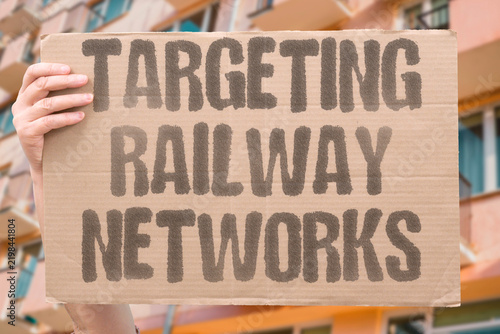 Obraz na płótnie "Targeting railway networks" Saboteurs attempt disrupting military supply trains