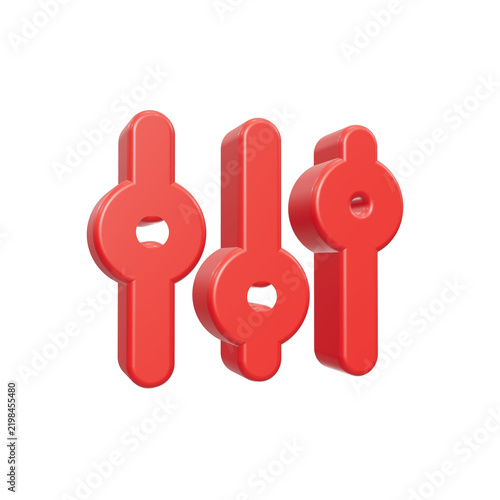 Fotografie Adjust sign 3D rendering icon