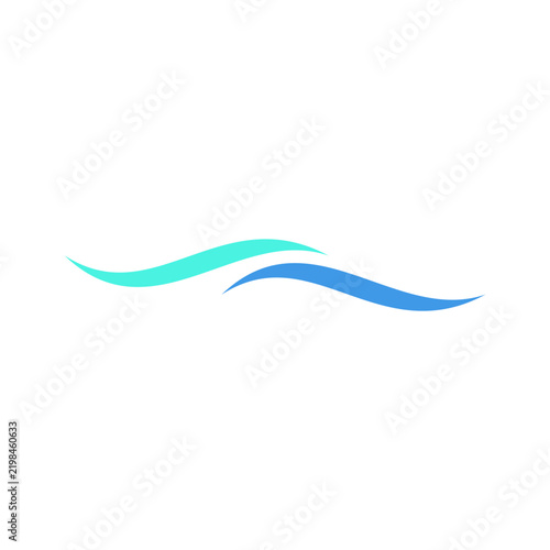 Blue And Teal Wave Icon