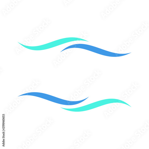 Abstract Blue Wave Shape Vector
