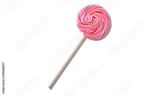 colorful lollipop on white