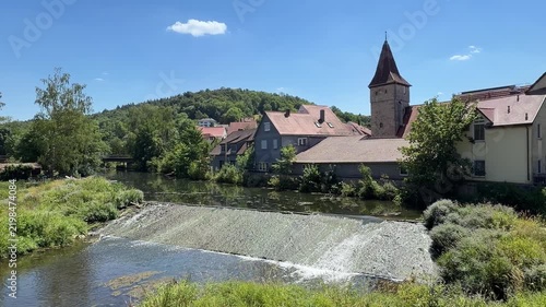 Blick über Creglingen, Deutschland 