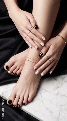 close up of a woman holding her hands