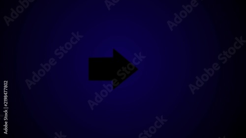 Black Right Arrow Directional Motion Animation.4k video
