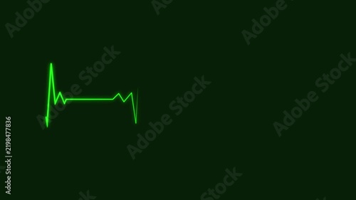 ECG Heartbeat Pulse Line Medical Animation.4k video