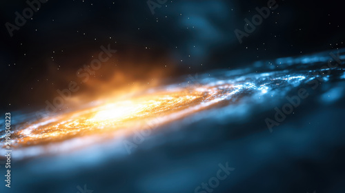 Stunning view of galaxy with swirling stars and vibrant colors, showcasing beauty of cosmos