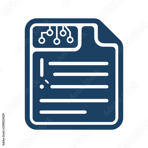 Digital File and Tech Document Vector Icon