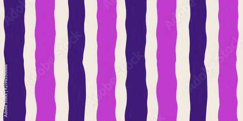 Purple and Pink Wavy Stripes Seamless Pattern on
Light Background