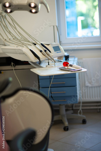 modern dentist equipment in clinic