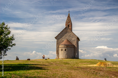 Historical church in Drazovce, Slovakia, built in 11th century