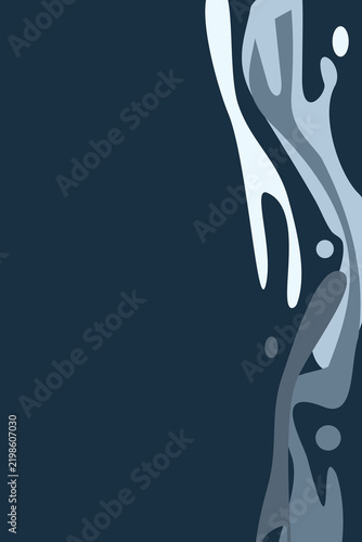 Dark Blue Liquid Flow Background Abstract