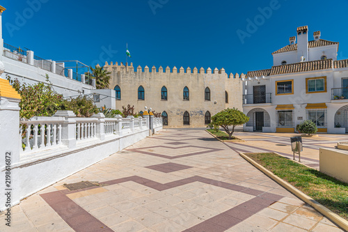 Buildings in Plaza del Molino, Chipiona, Spain