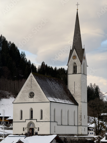 Church in a Swiss Alpine Village