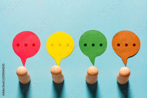 The concepts of communication, exchange of ideas, and social interaction.