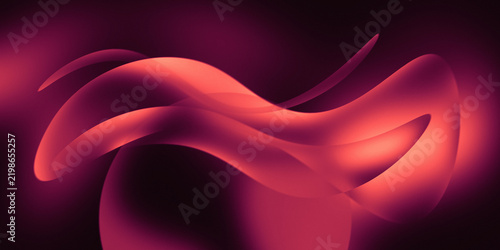 Smooth translucent coral shapes swirling across a dark burgundy gradient, ideal for modern backgrounds, banners, and presentations.