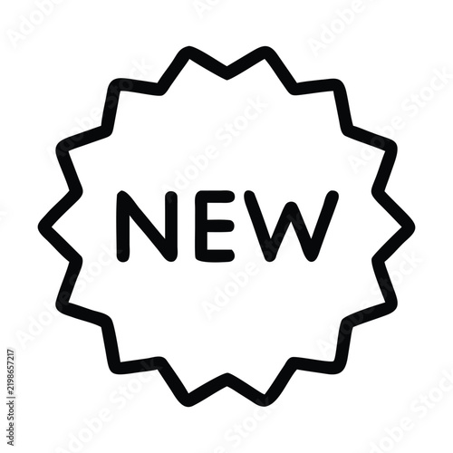New label badge starburst shape for sale promotion vector icon.