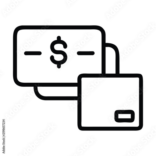 Online payment icon with computer screen and shopping bag symbol.