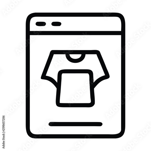 T shirt ecommerce icon vector for online shopping isolated.