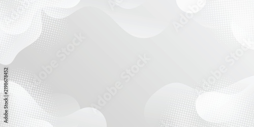 Abstract curving waves white abstract on gray background
