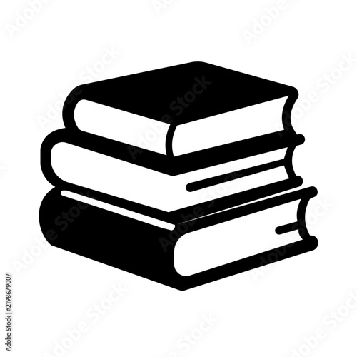 Minimalist Vector Illustration of a Stack of Three Books for Education and Knowledge