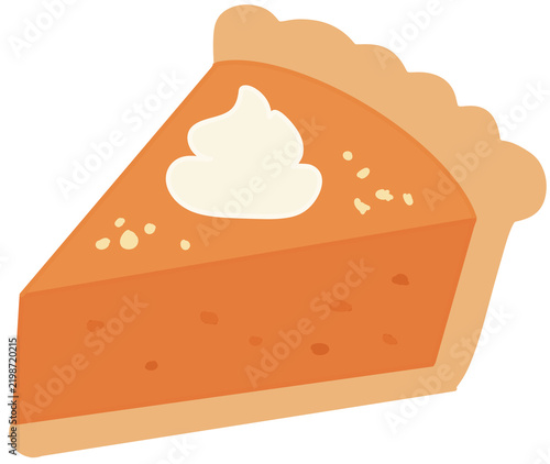 Slice of sweet pumpkin pie