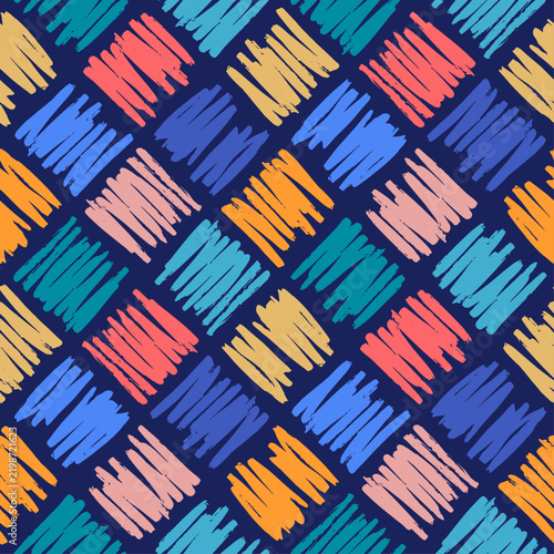 Line Doodle Seamless Pattern 55 - Brush Rhythm 2