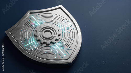 Obraz na płótnie Digital shield cloud standard max h cyber secure protection