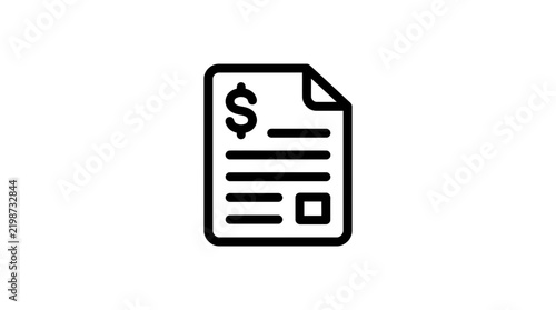 Dollar bill icon, isolated on transparent background