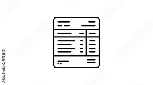 Invoice icon isolated on transparent background - vector illustration